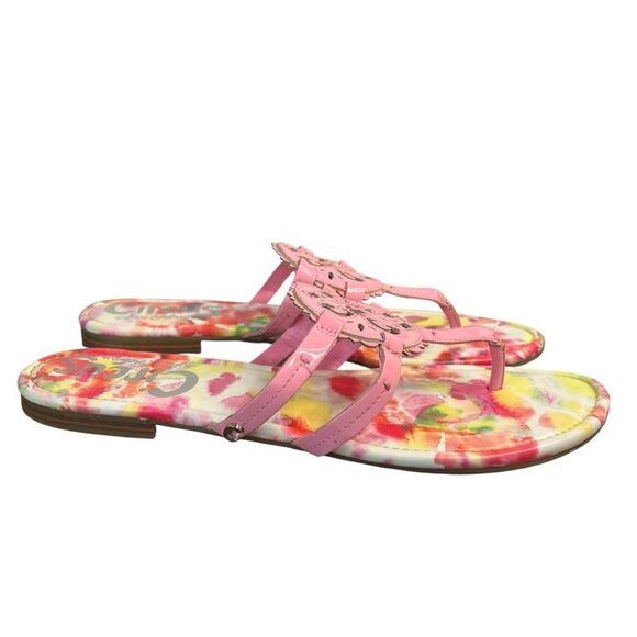 Circus by Sam Edelman Clara Flip Flop Sandals Womens 11M Pink Patent Flat Shoes - Picture 3 of 7